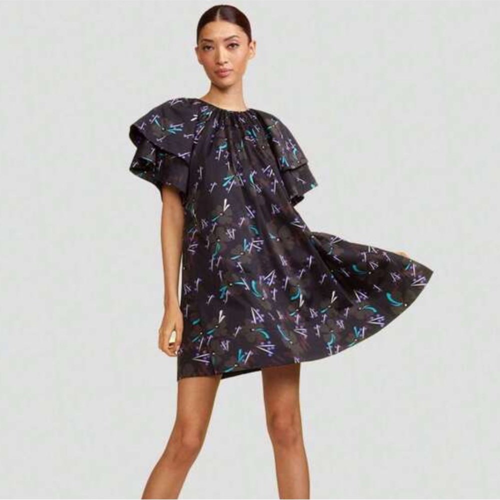 NEW CYNTHIA ROWLEY COTTON DRESS WITH FLUTTER SLEEVE